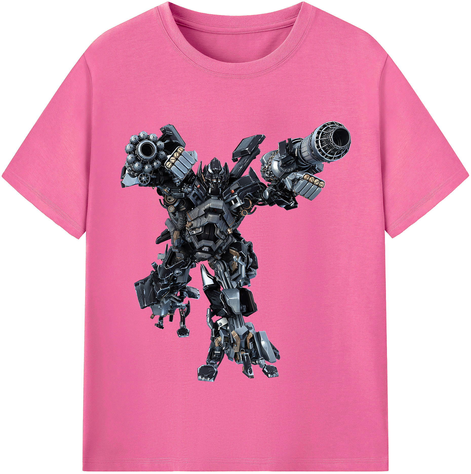 （画像用） Transformers トランスフォーマー レディースカジュアルプリントTシャツ（綿100％）